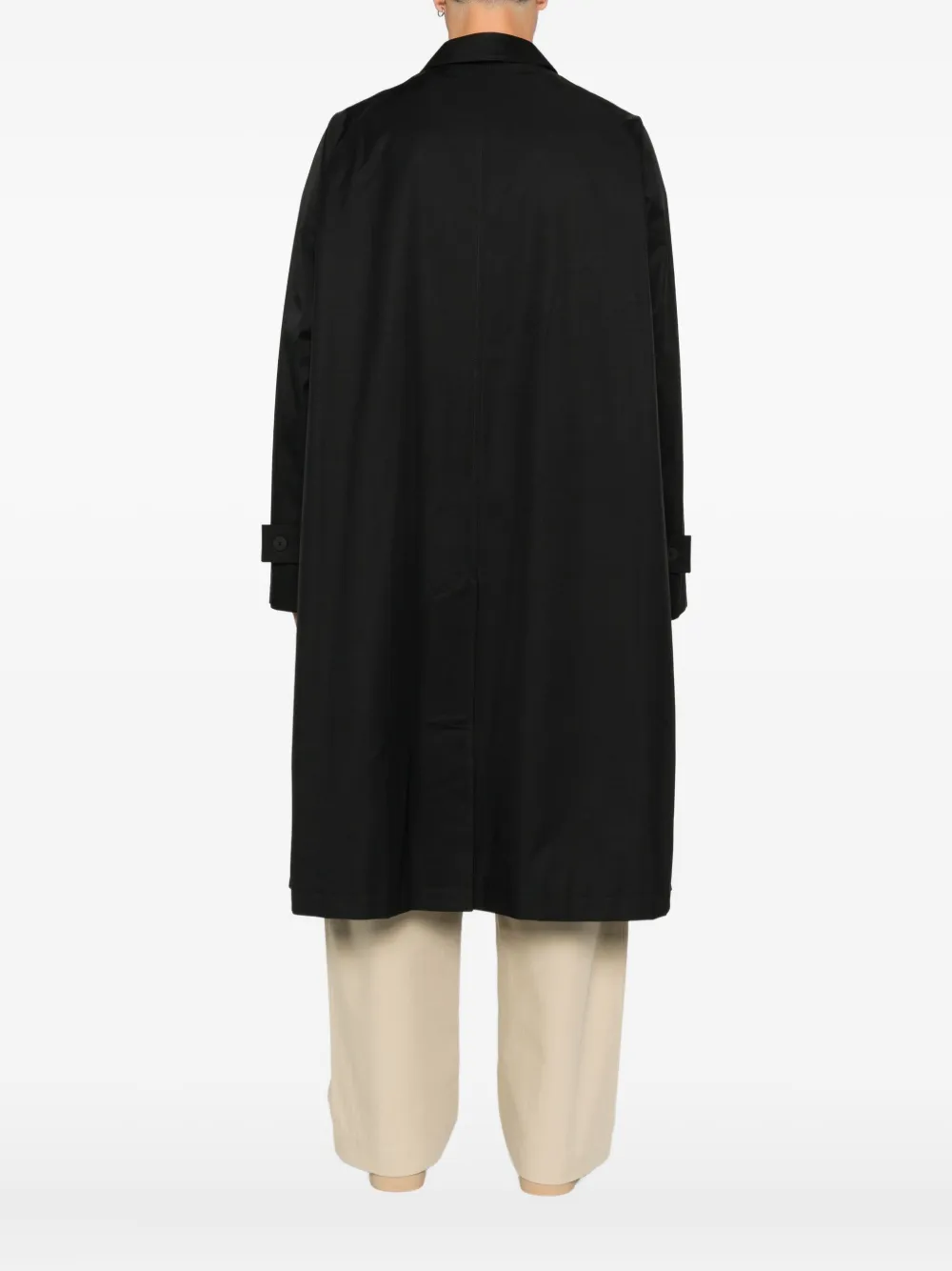 Studio Nicholson Crowe buttoned trench coat Blauw