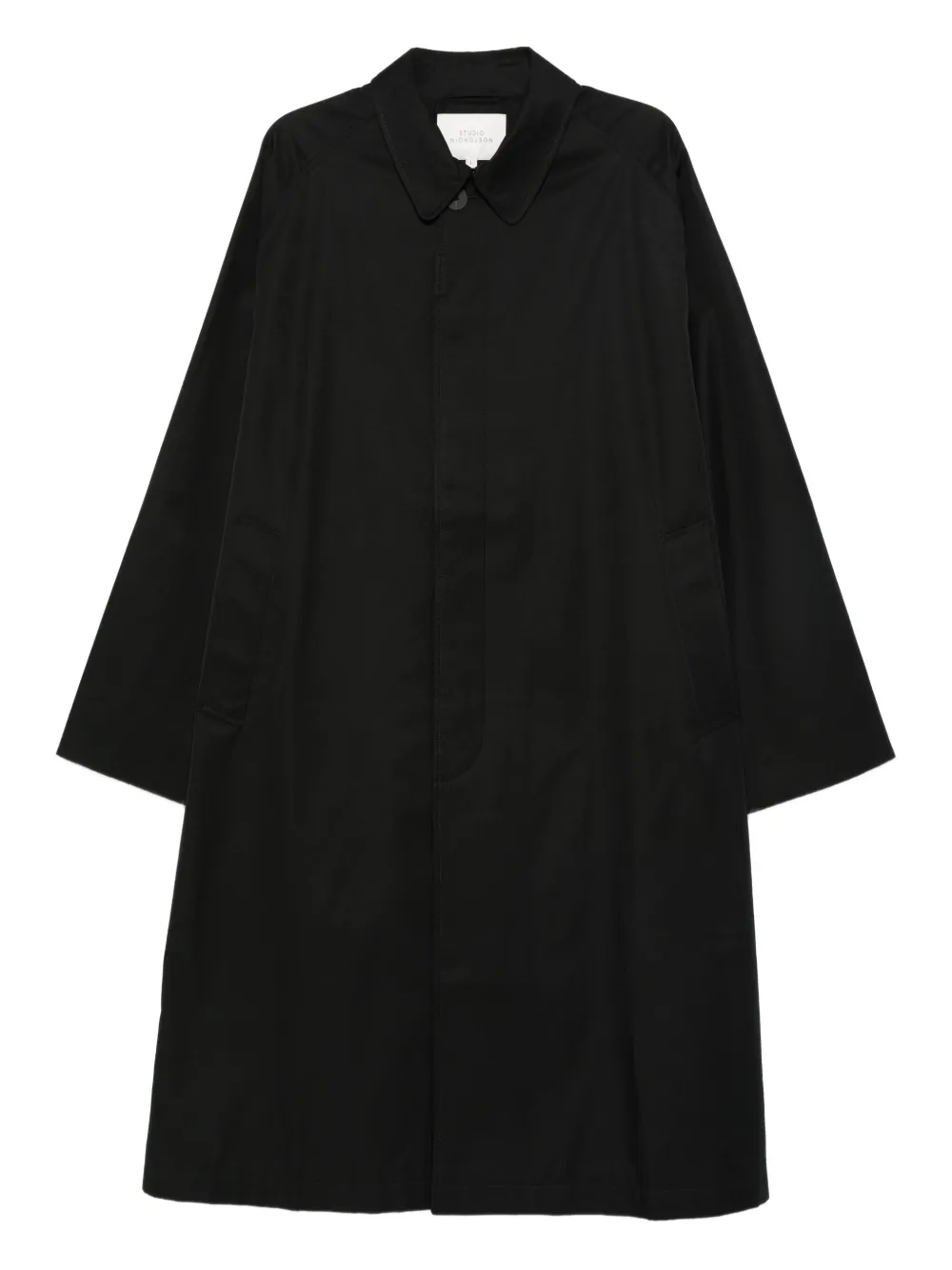 Studio Nicholson Crowe buttoned trench coat Blauw