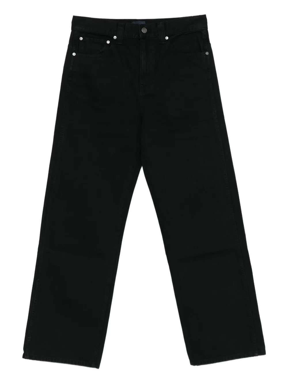KHAITE five-pockets styling straight-leg jeans Zwart