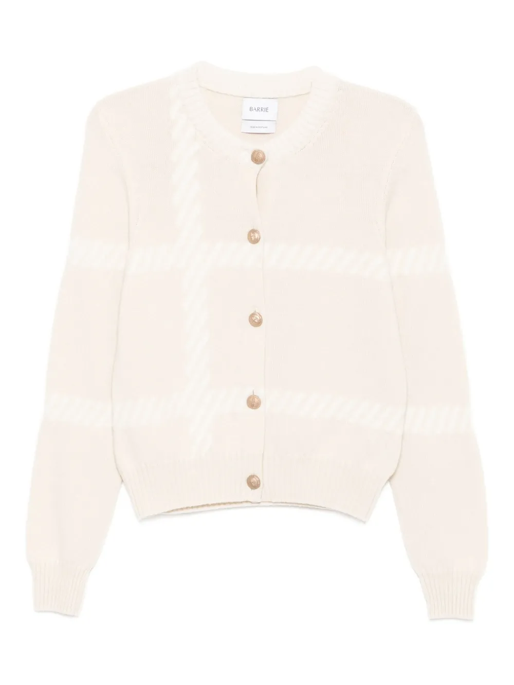 Barrie Intarsia Boucle cardigan | Neutrals | Image 1