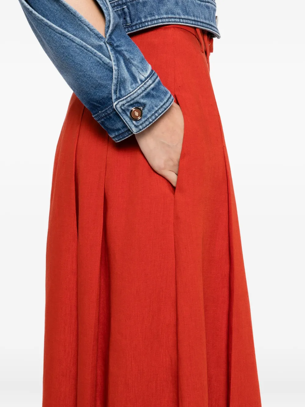 Gabriela Hearst Dugald Skirt In Red