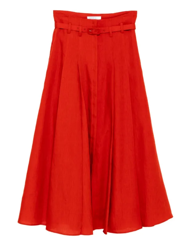 Gabriela Hearst Dugald Skirt in Red
