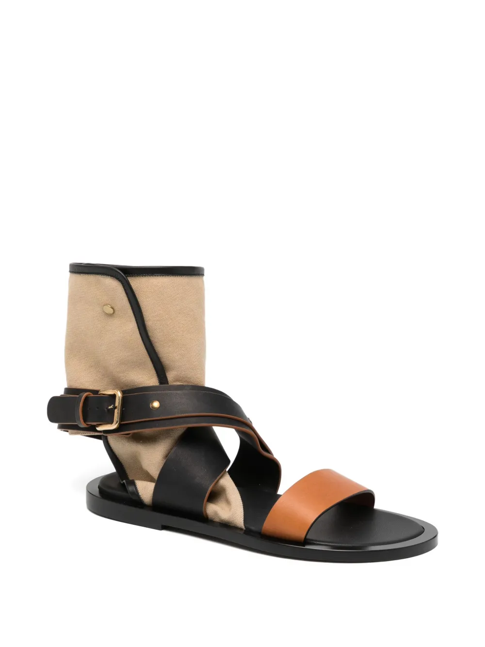 Co Collection Wrapped Gladiator Sandals In Brown