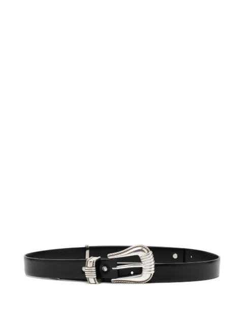 Toga engraved-buckle leather belt