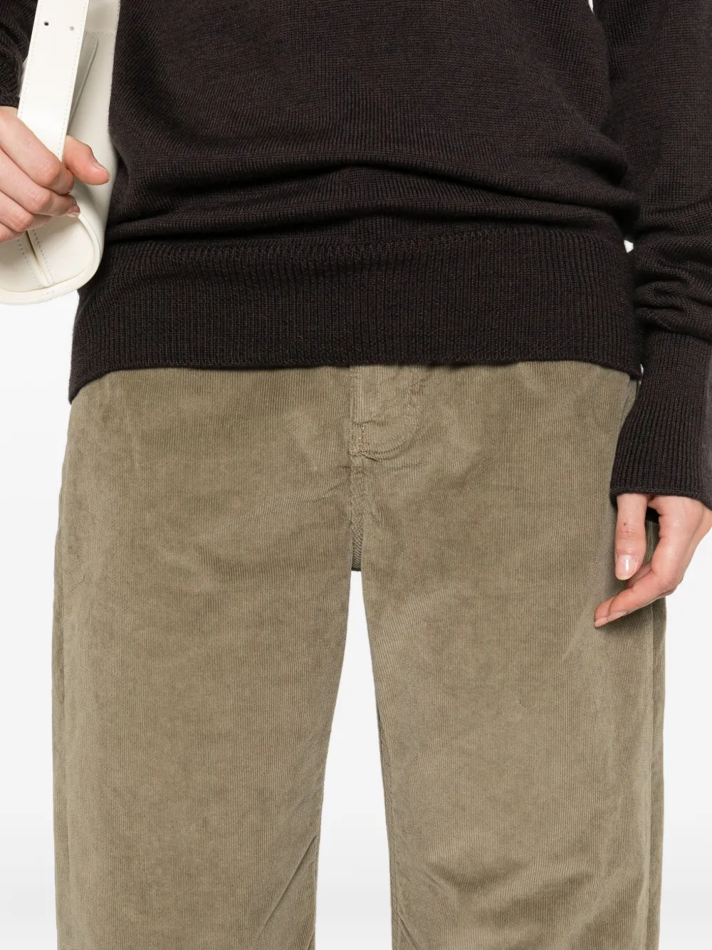 Studio Nicholson Denim Straight Trousers In Brown
