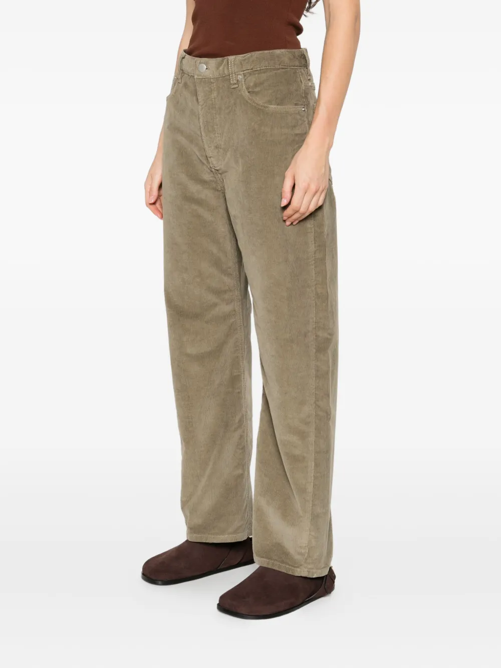 Studio Nicholson Denim Straight Trousers In Brown
