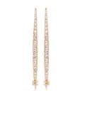 Elisabetta Franchi crystal-embellished brass earrings - Gold