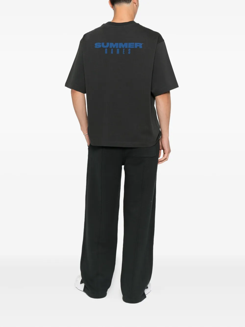 SUMMER GAMES T-shirt met geborduurd logo - Zwart
