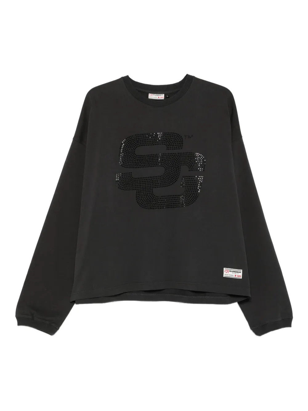 SUMMER GAMES rhinestone-embellished sweatshirt | Black | Image 1