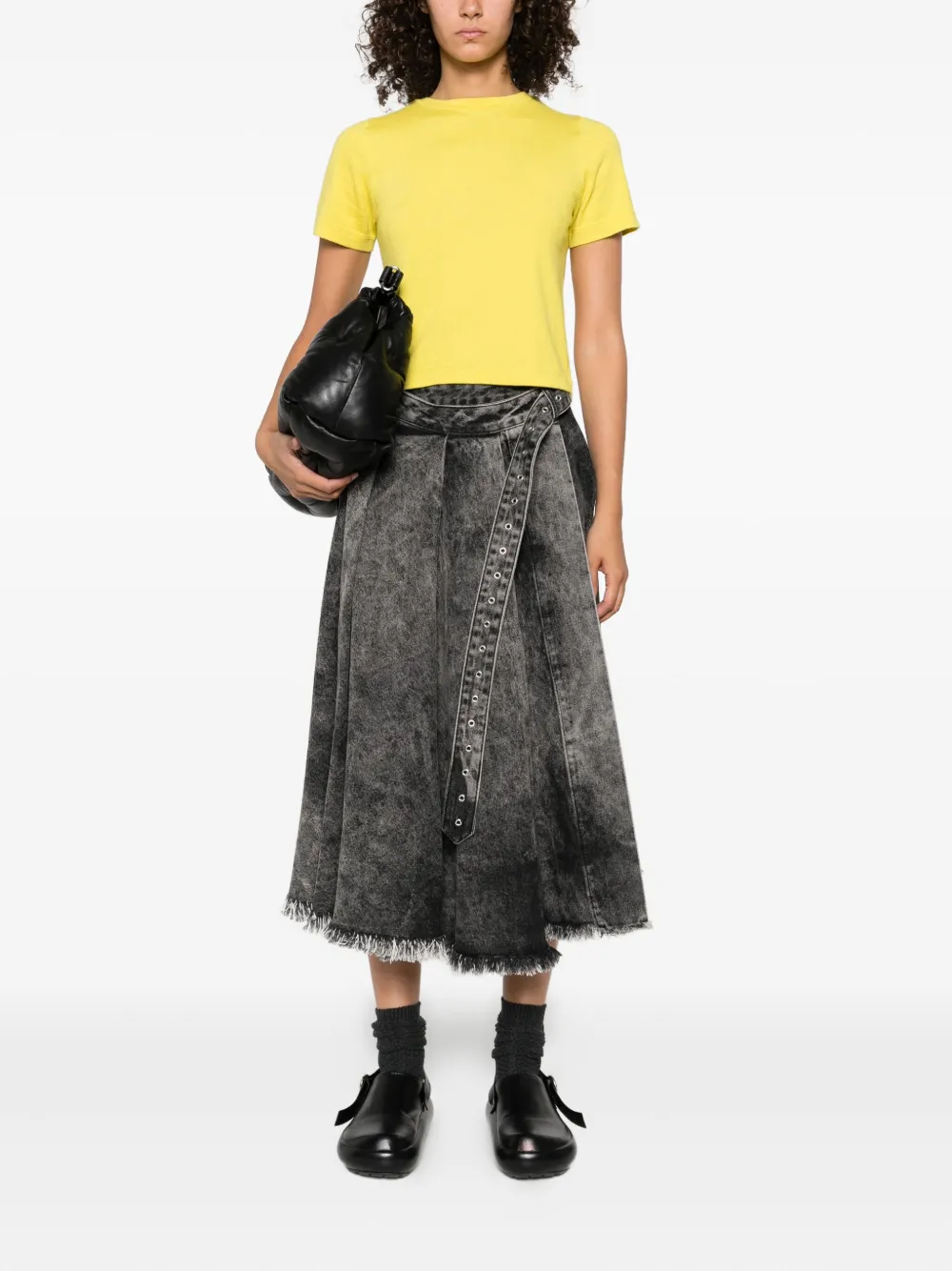 extreme cashmere crew-neck short-sleeve top Geel