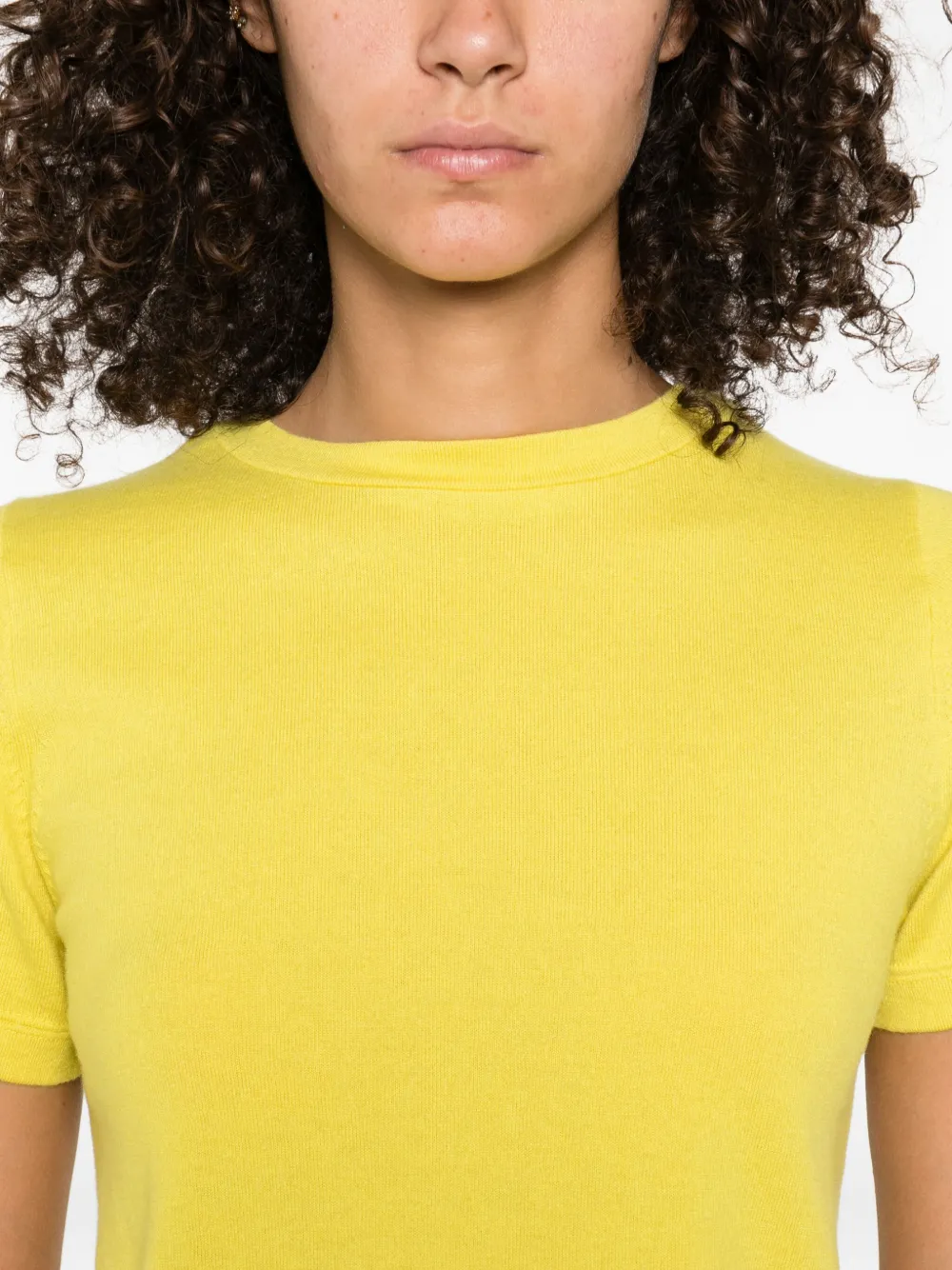 extreme cashmere crew-neck short-sleeve top Geel