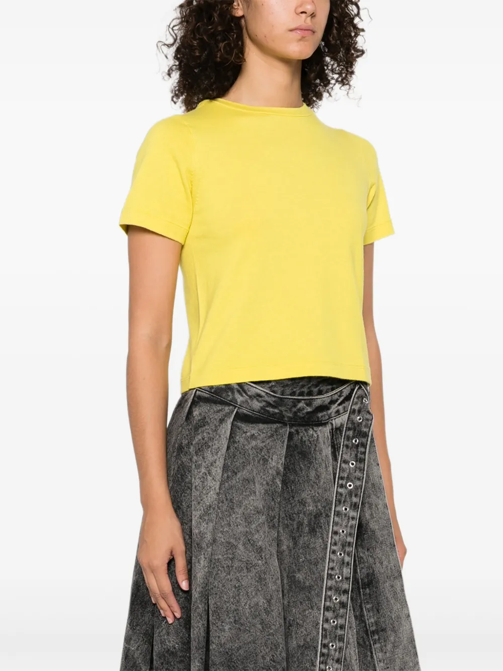 extreme cashmere crew-neck short-sleeve top Geel