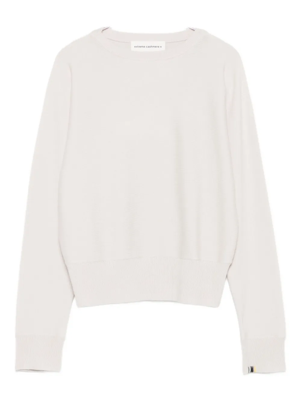 Extreme cashmere ribbed-cuff cashmere jumper Beige