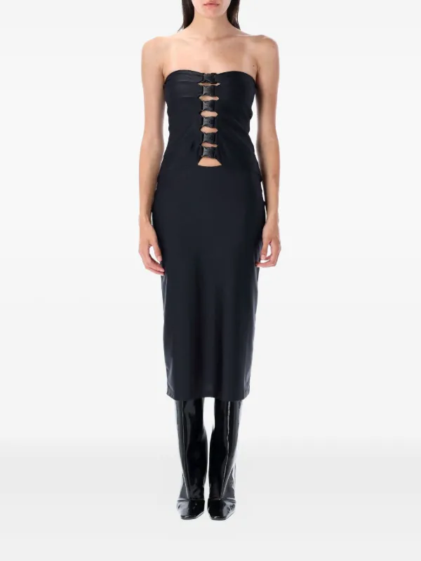coperni midi dress Coperni buckle-detail Midi Dress | Black