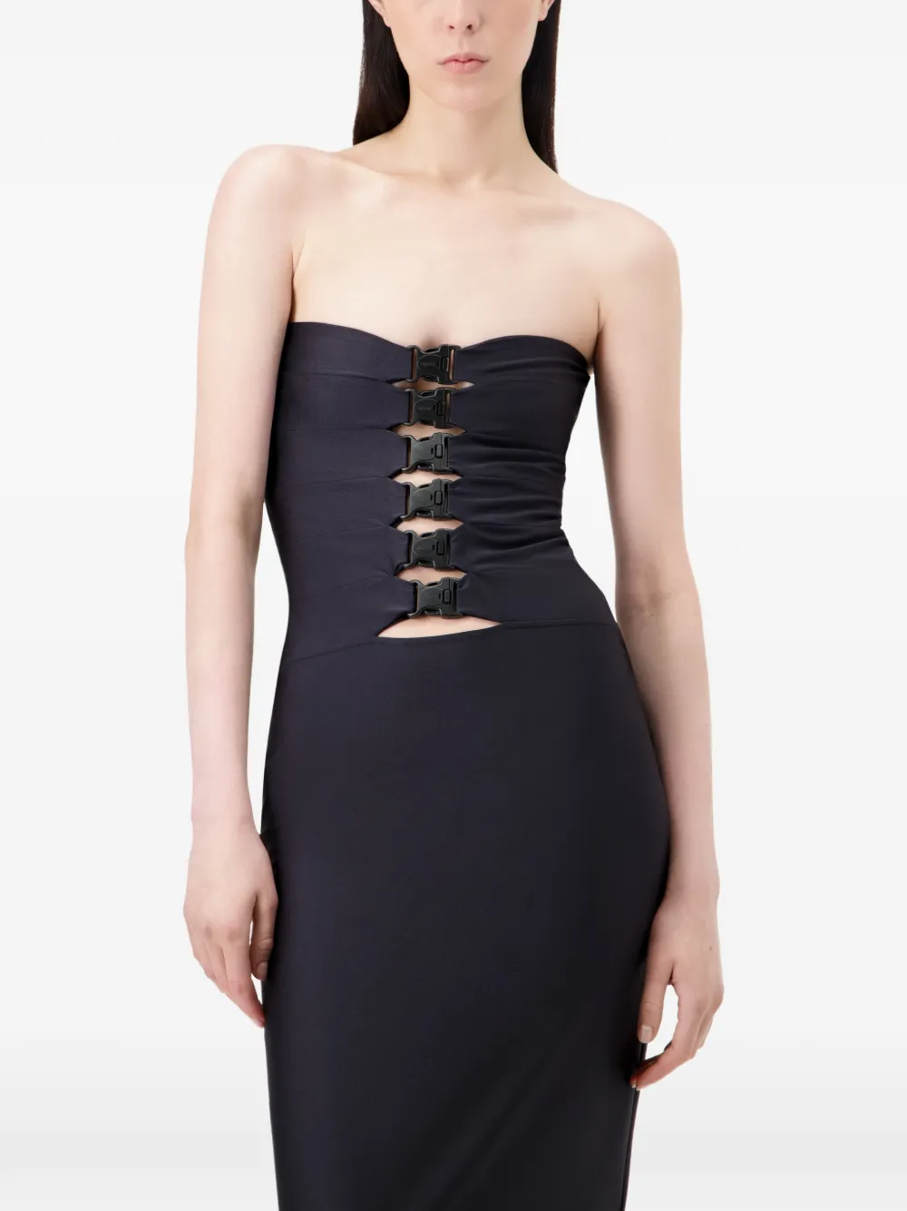 Coperni Midi-jurk met gespdetail Zwart