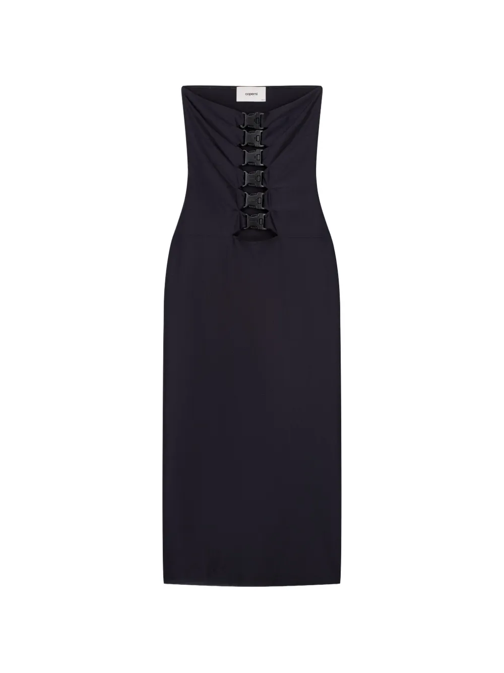 Coperni buckle-detail midi dress - Nero