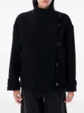 ISABEL MARANT Hanis high-neck button coat - 01BK