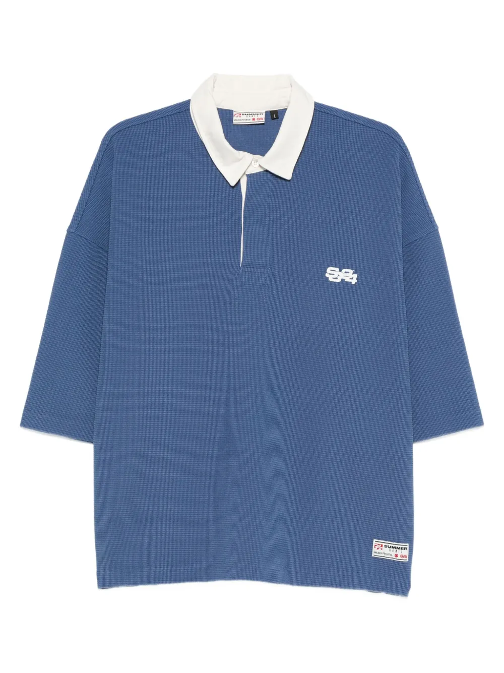 SUMMER GAMES logo-patch polo shirt | Blue | Image 1