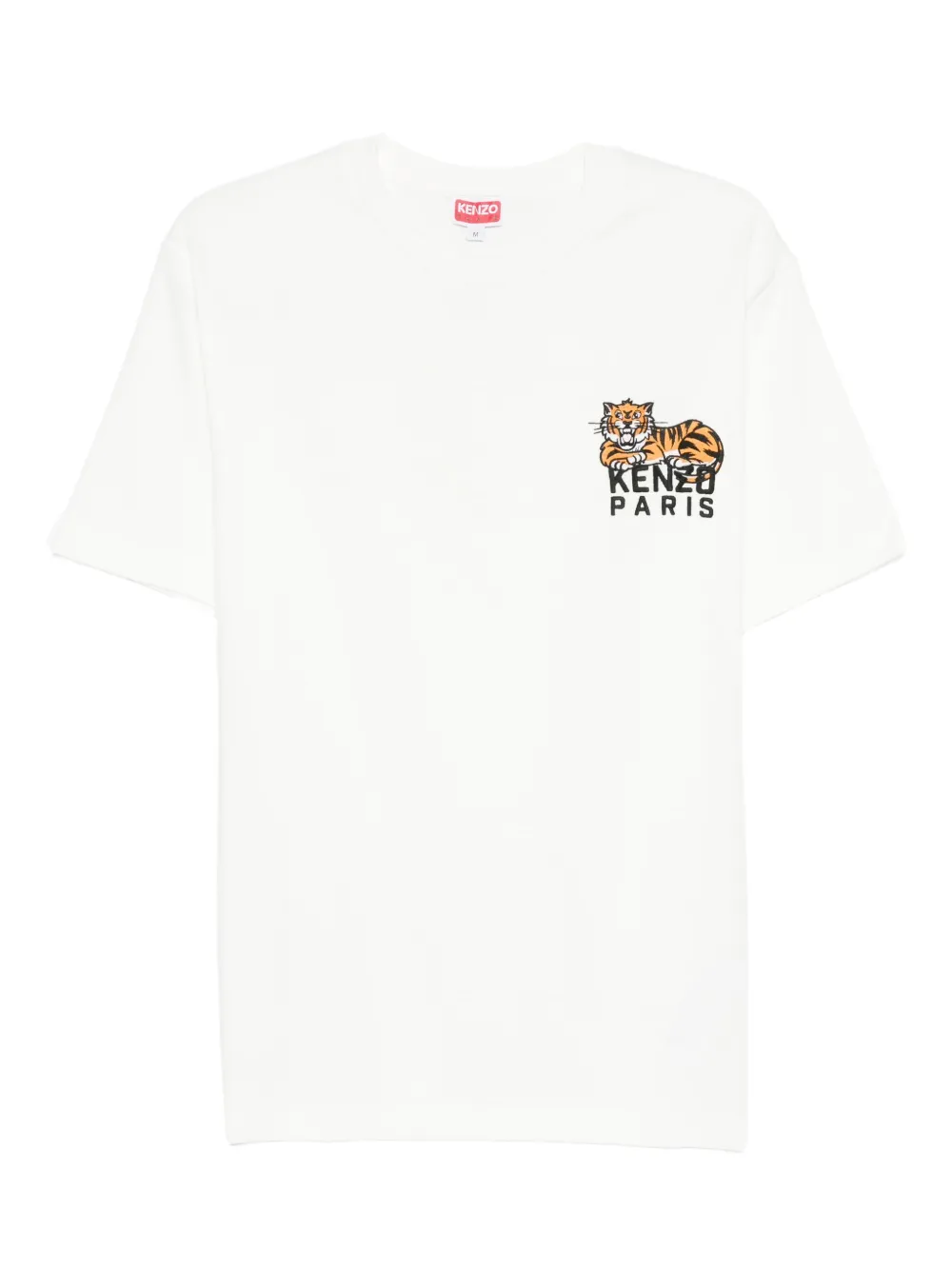 Kenzo T-shirt met geborduurde tijger Wit