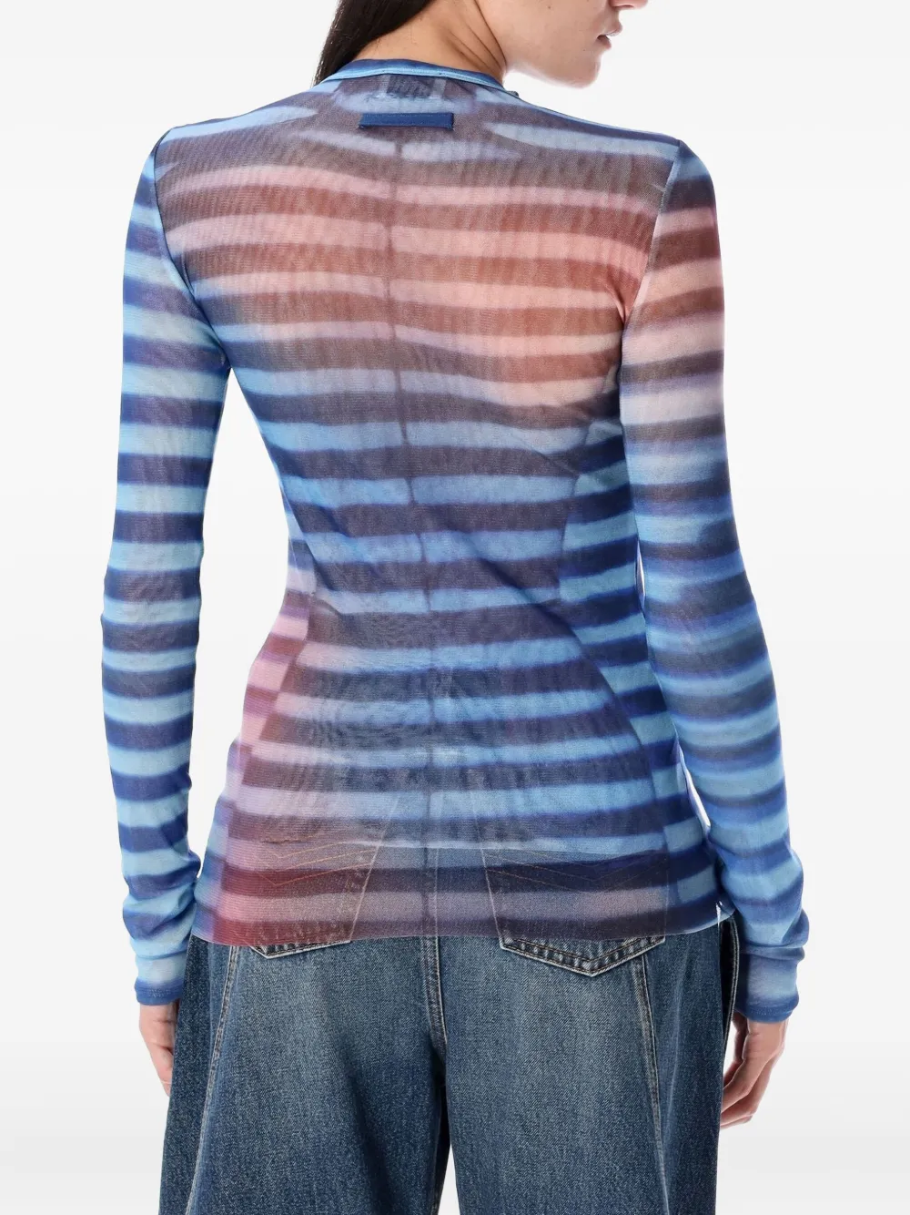 Jean Paul Gaultier striped top Blauw