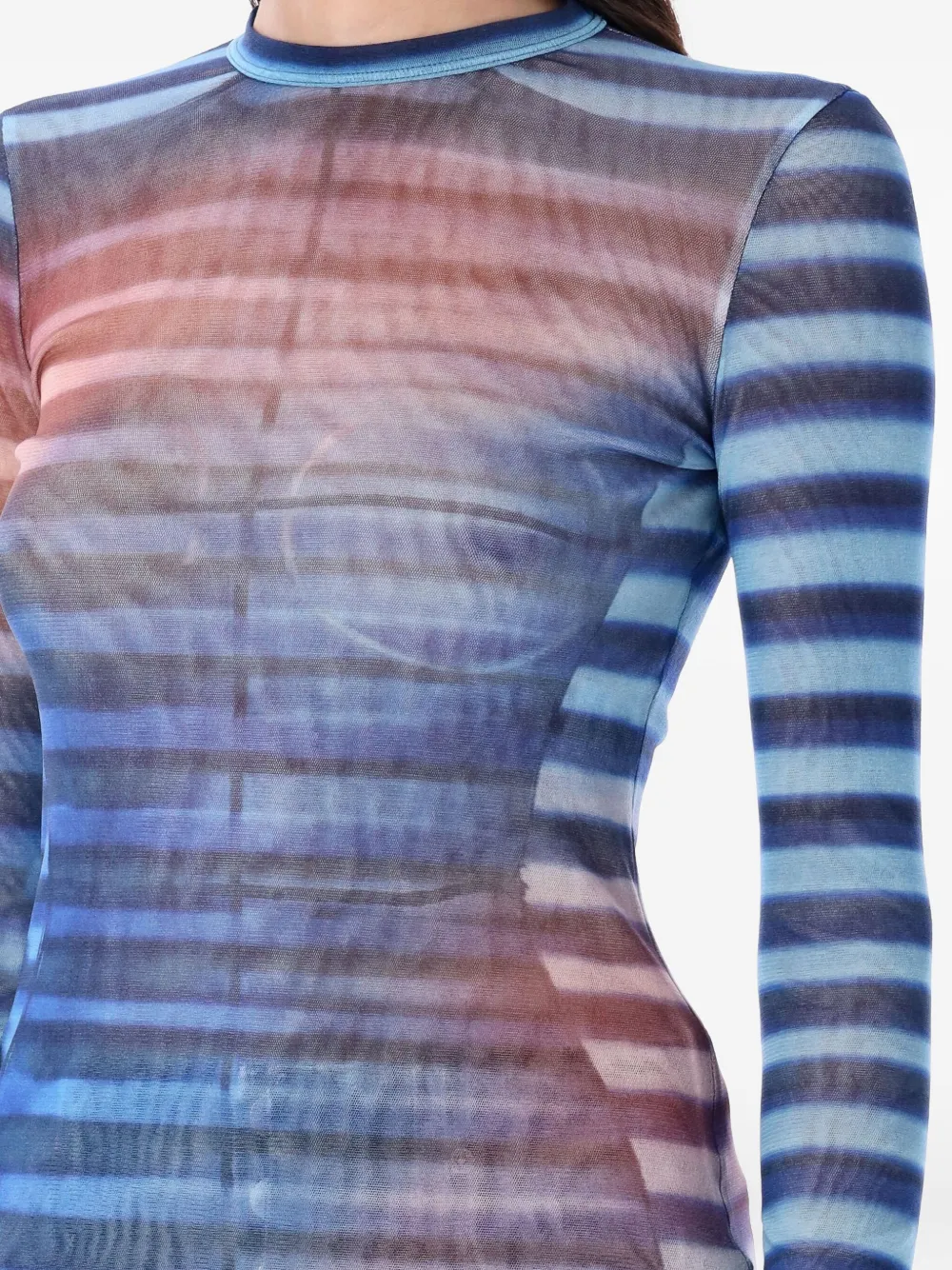 Jean Paul Gaultier striped top Blauw