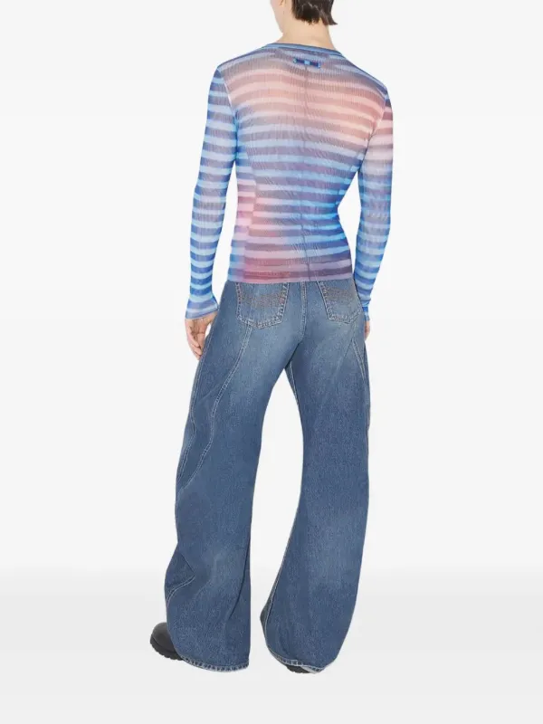Jean Paul Gaultier Striped Top | Blue | FARFETCH ZA