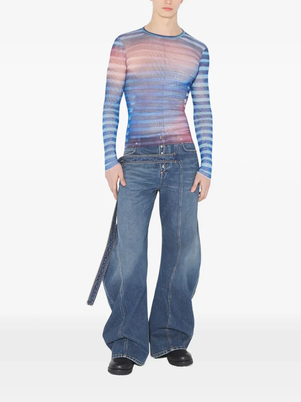 Jean Paul Gaultier Gestreepte top Blauw