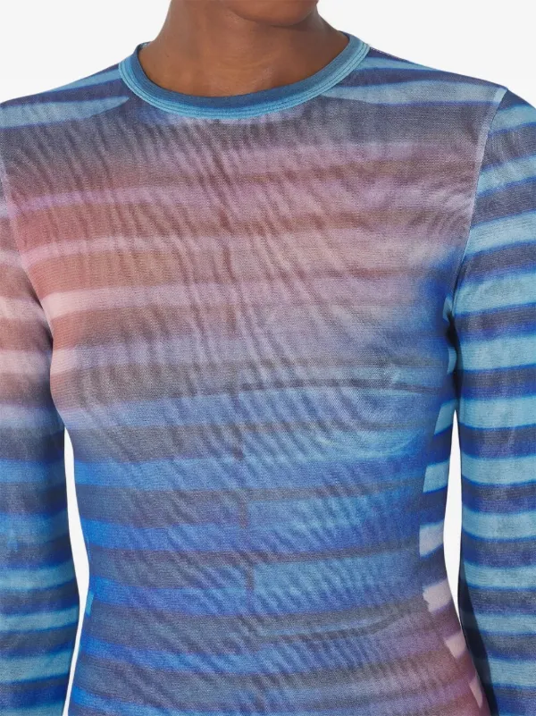 Jean Paul Gaultier Striped Top | Blue | FARFETCH ZA
