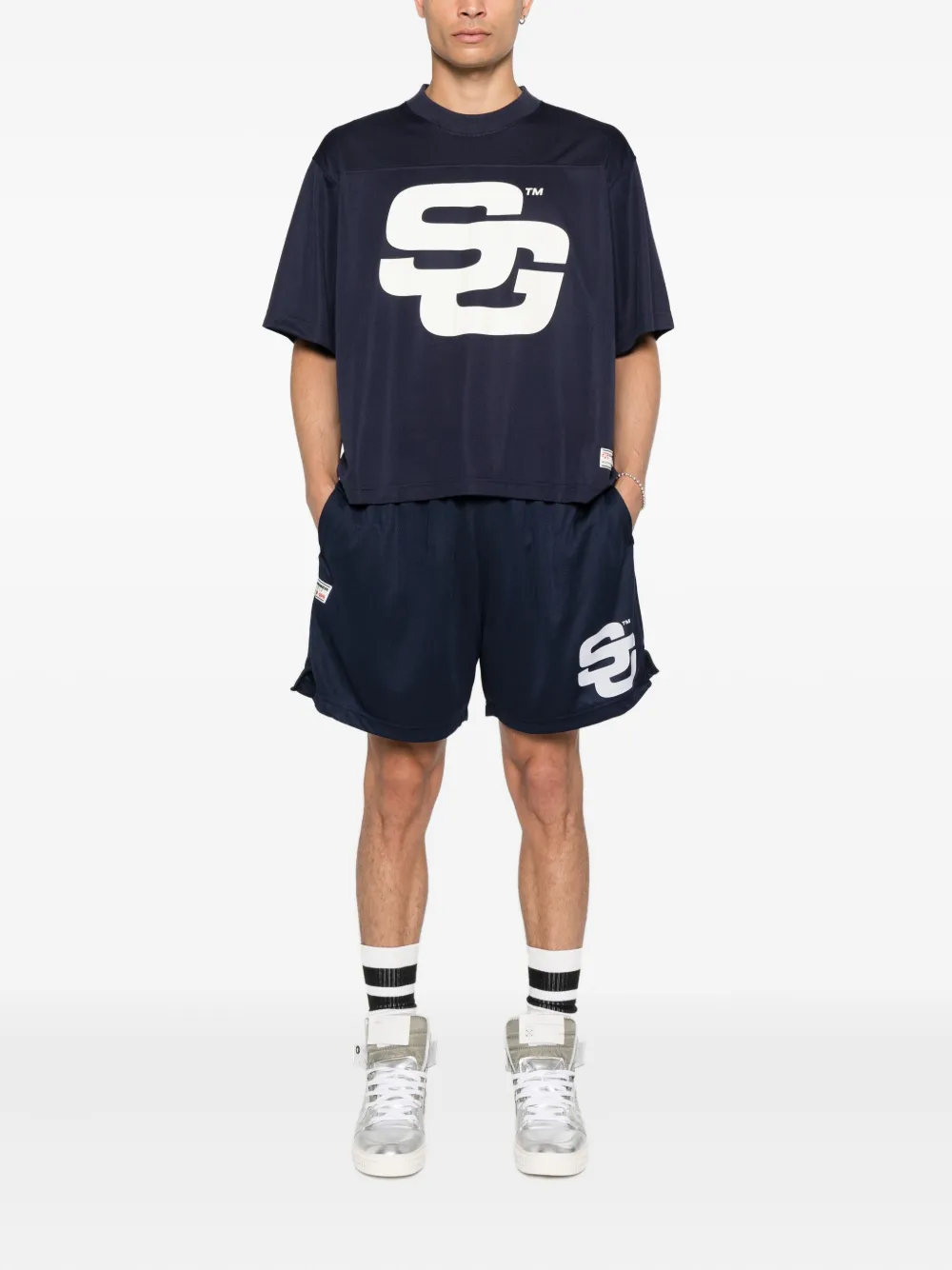 SUMMER GAMES logo-print mesh shorts | Track & Running Shorts | Image 2