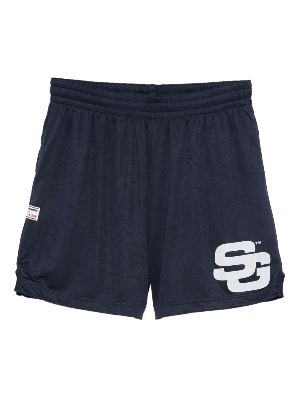 SUMMER GAMES logo-print mesh shorts | Blue | Image 1