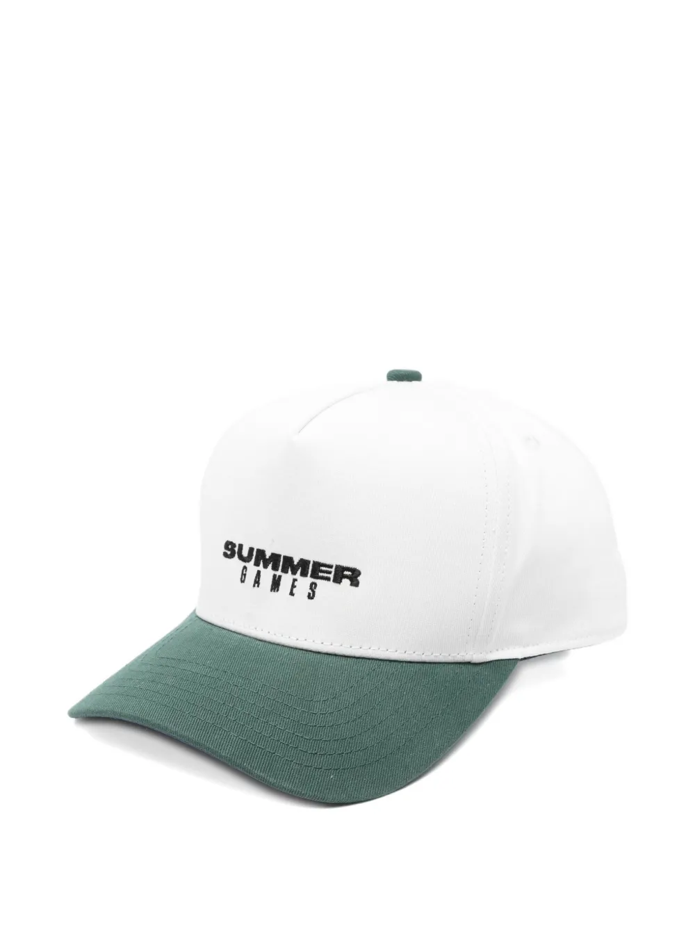 Summer Games Logo-embroidered Two-tone Baseball Cap In Yellow