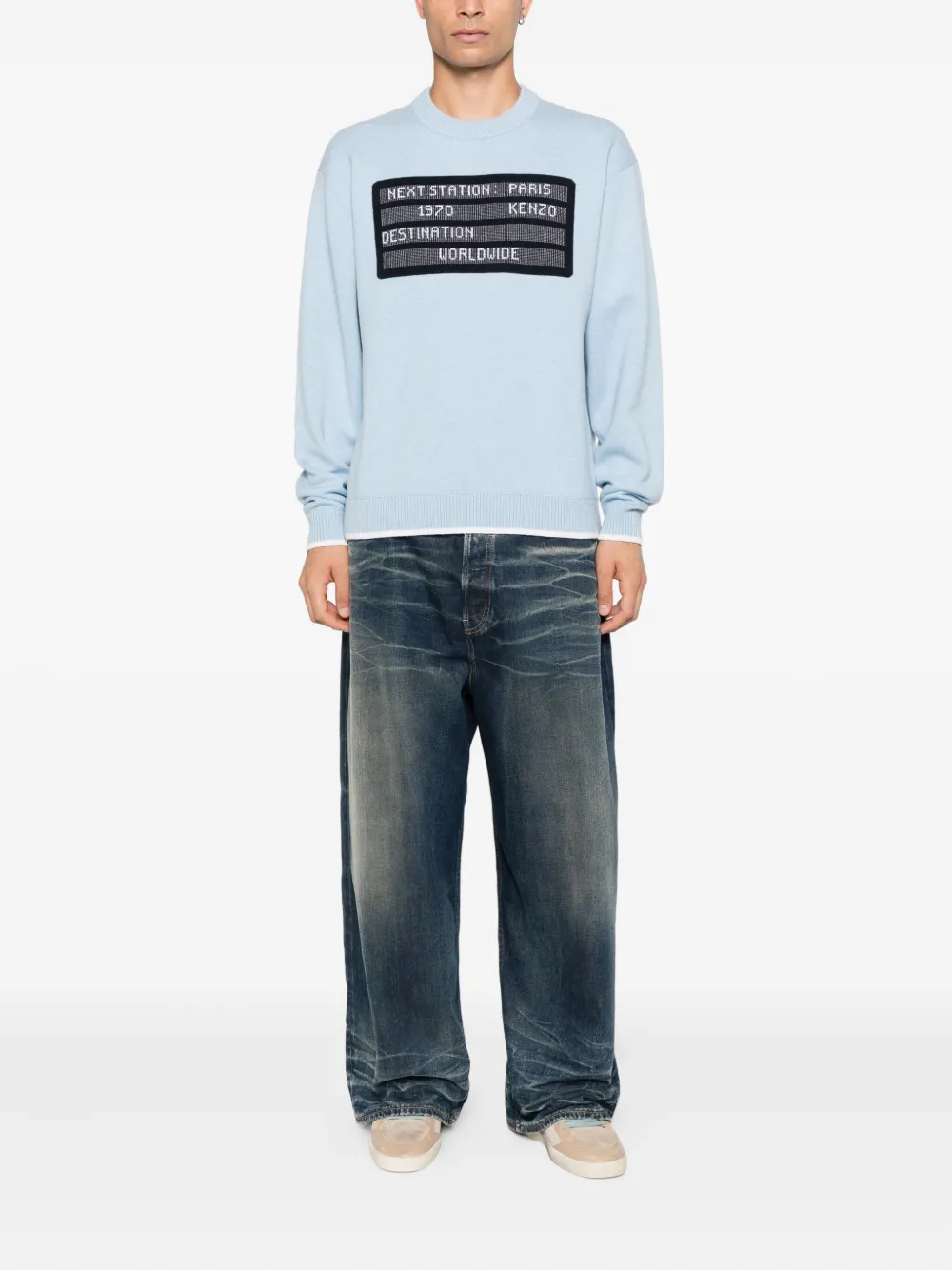 Kenzo Wollen trui Blauw