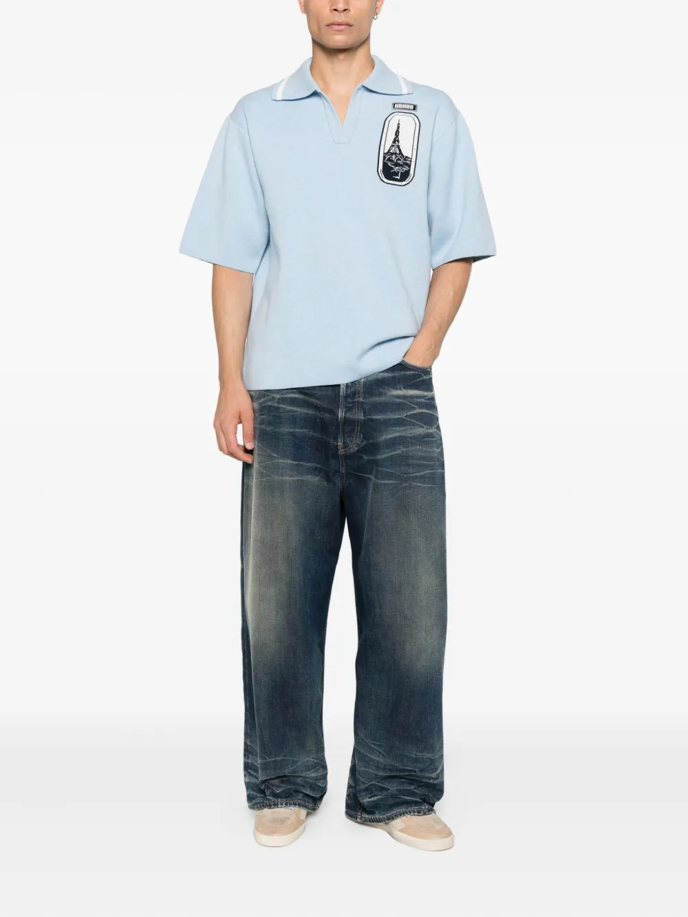 Kenzo Poloshirt met patch Blauw