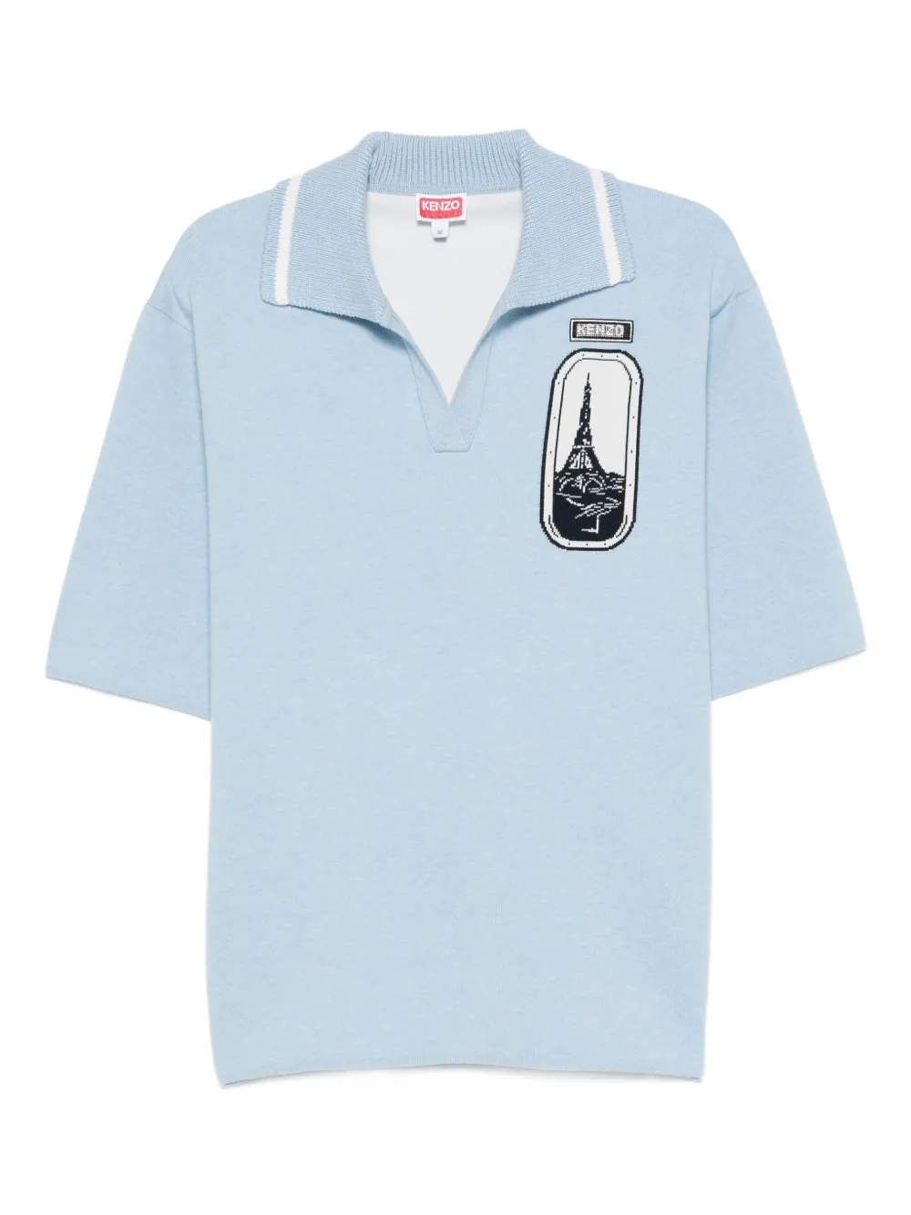 Kenzo Poloshirt met patch Blauw