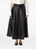 Róhe leather midi skirt - Black