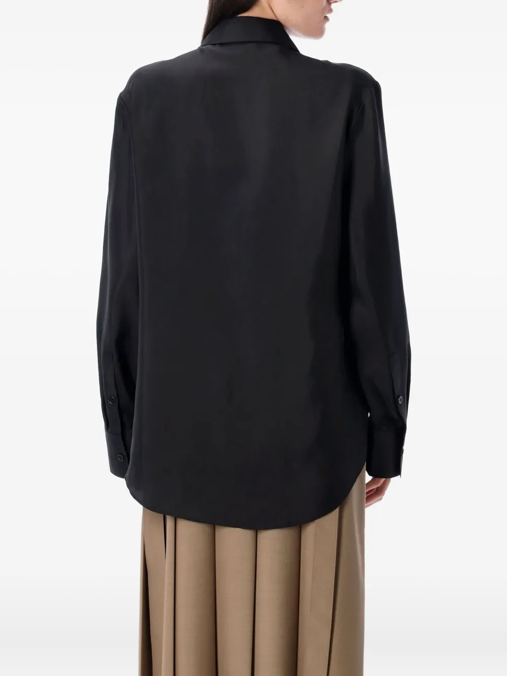 Rohe Knotted Silk Shirt In Black