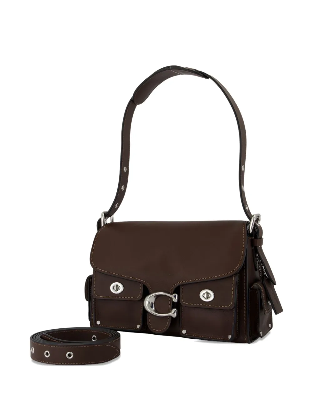 Coach Soft Tabby schoudertas met draaislot Bruin