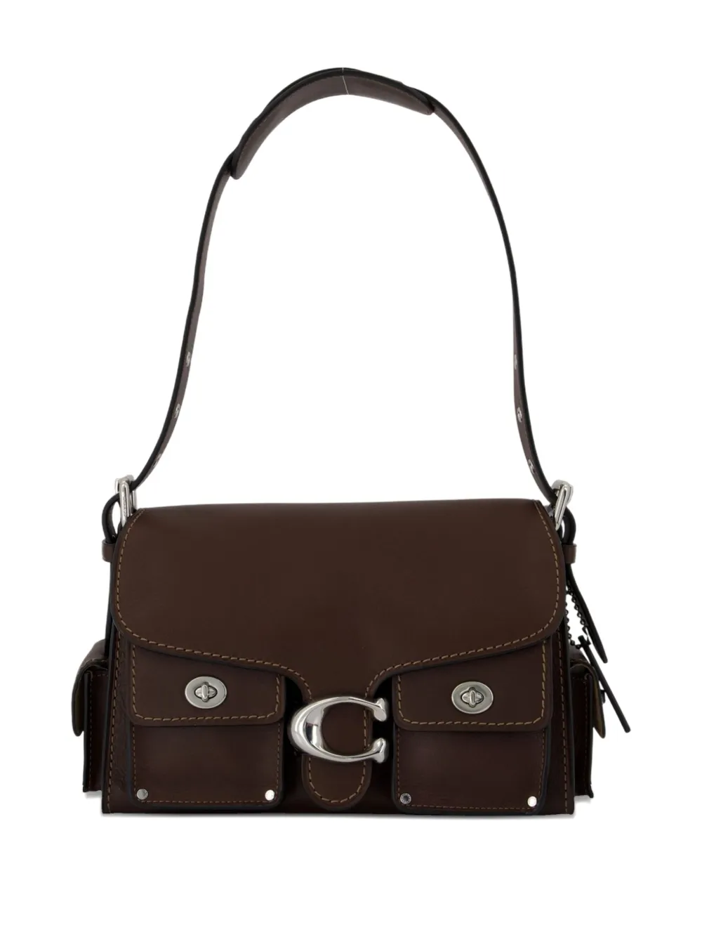 Coach Soft Tabby schoudertas met draaislot Bruin