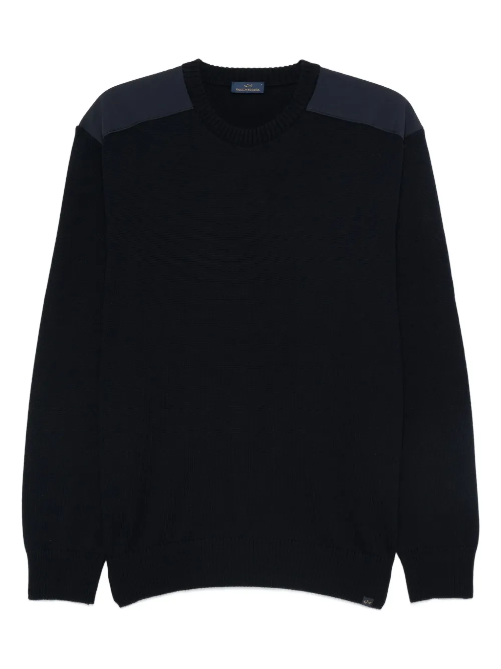 Paul & Shark Wollen trui met schouderpatch Blauw