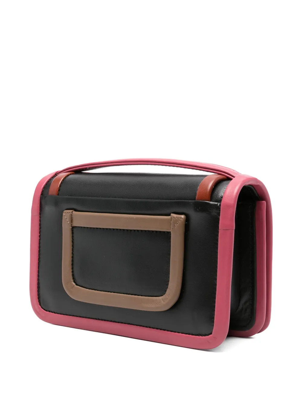 Pierre Hardy Leren shopper met vlakken Zwart