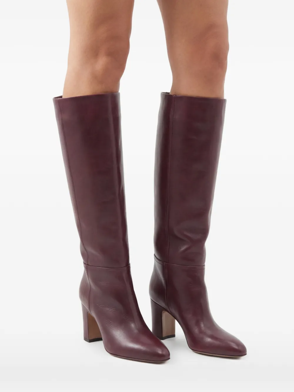 Paris Texas 70 mm leren laarzen met blokhak Rood