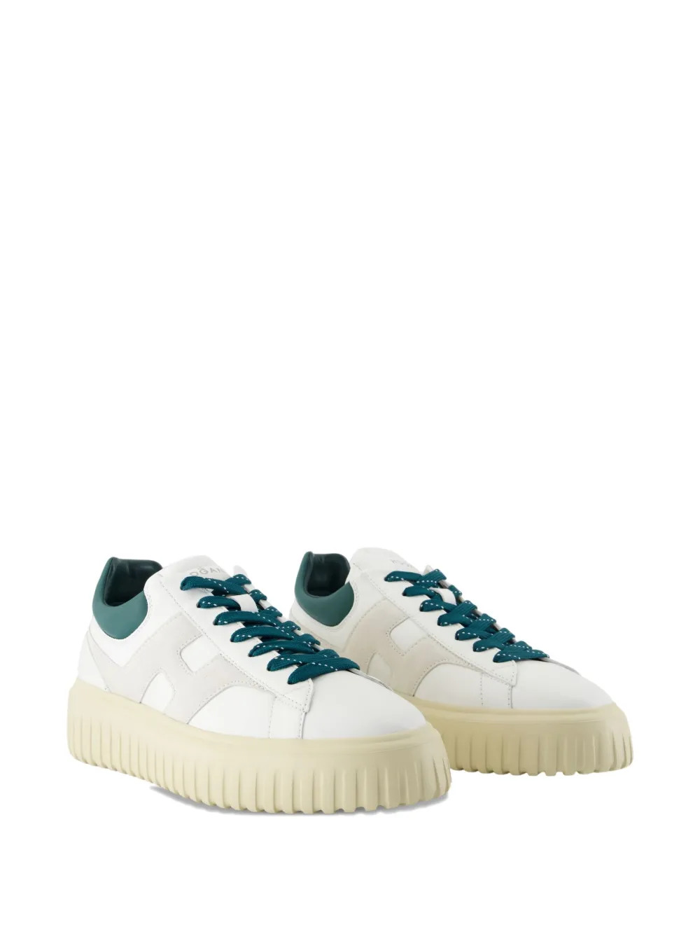 Hogan H-Stripes leather platform low-top sneakers Neutrals