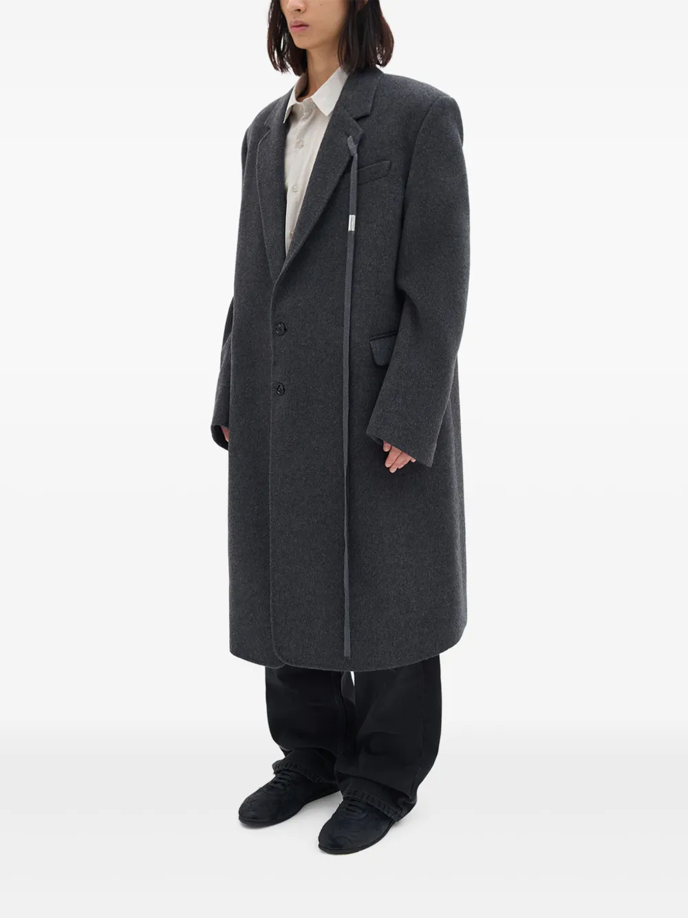  Ann Demeulemeester Viv Single-breasted Coat - Grey 