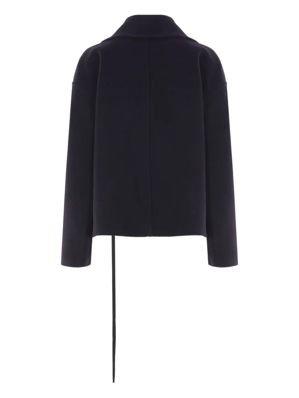 Ann Demeulemeester Jas van scheerwol-kasjmierblend met dubbele rij knopen Zwart