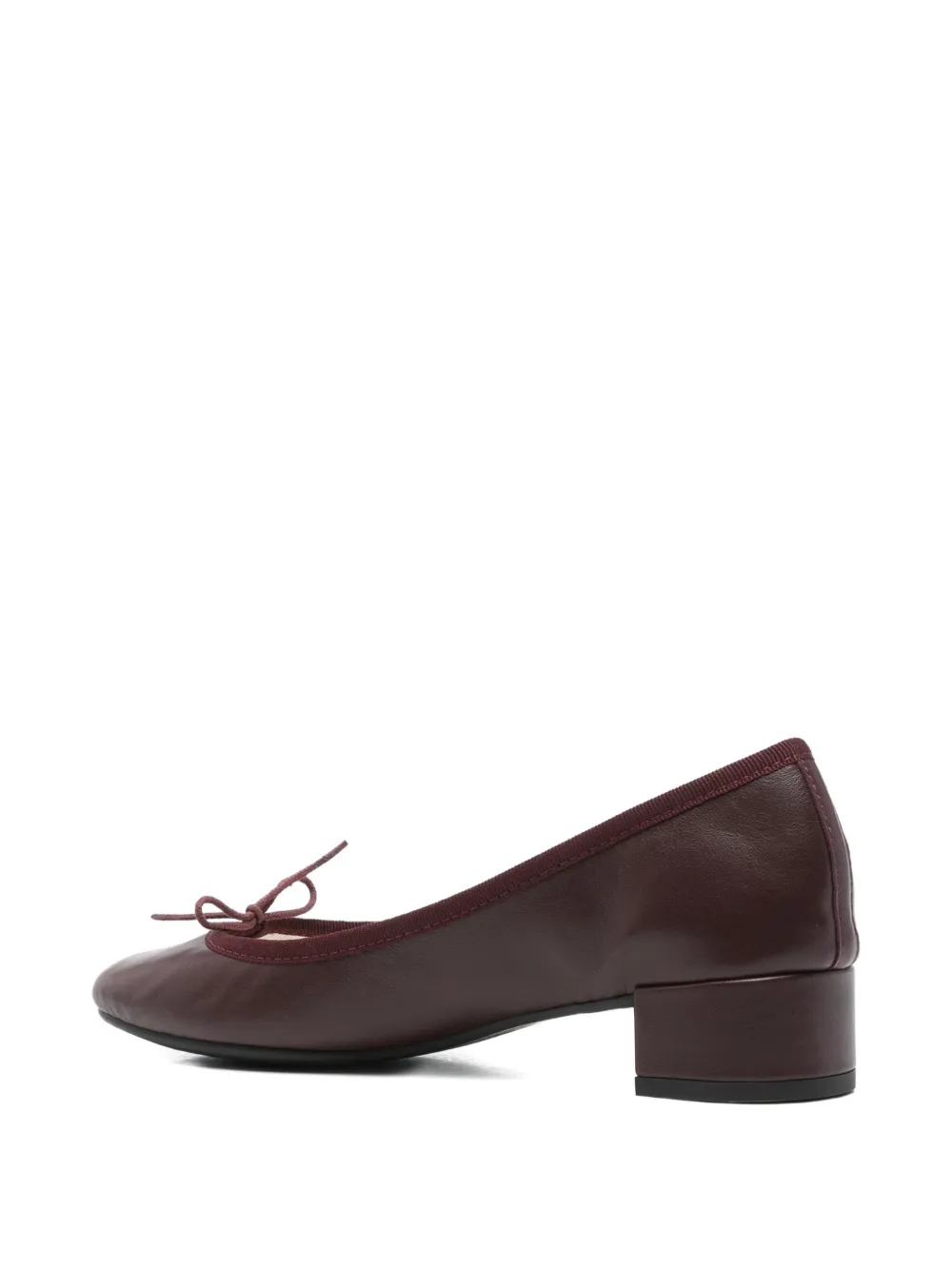 Repetto 30mm Camille Bow-detail Block-heel Pumps In Red