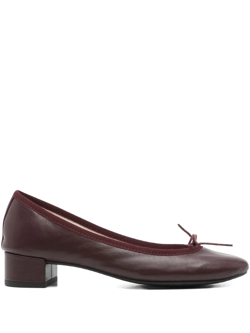 Repetto 30mm Camille bow-detail block-heel pumps Red