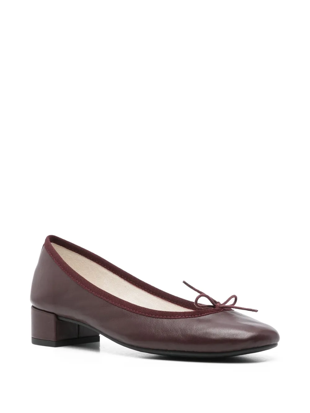 Repetto 30mm Camille bow-detail block-heel pumps Red