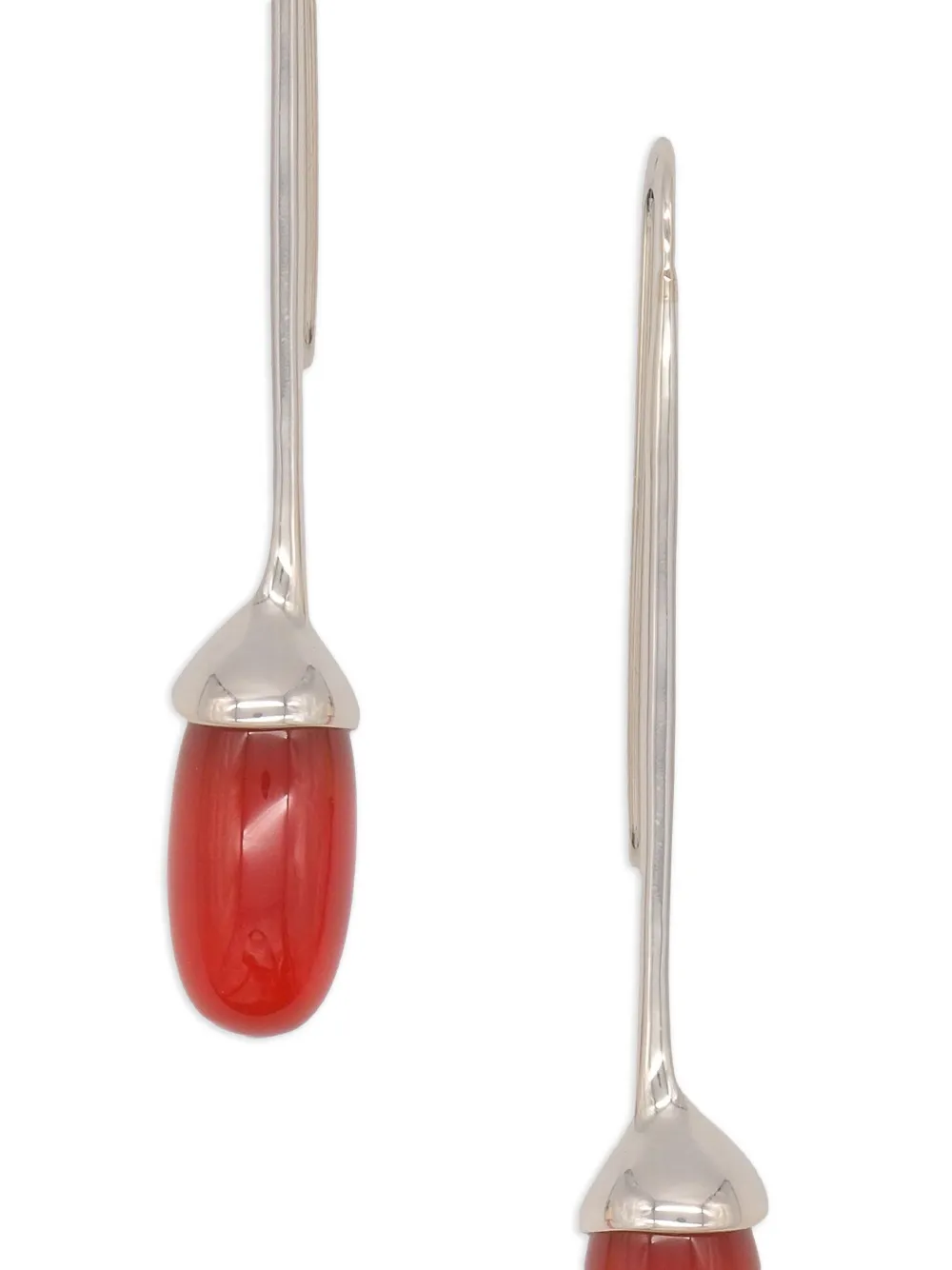 Carnelian Sterling-Silver Drop Earrings