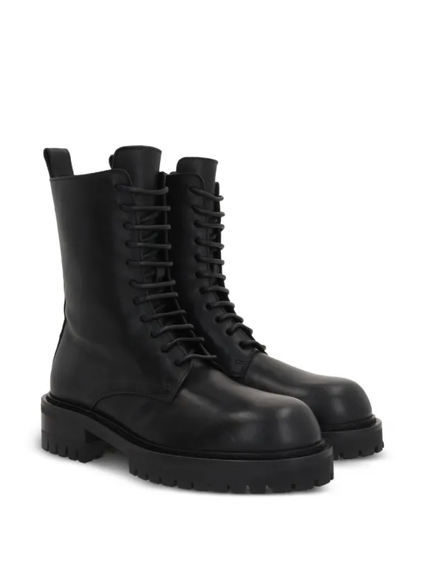 Ann Demeulemeester Skagi lace-up lug-sole Combat Boots | Black