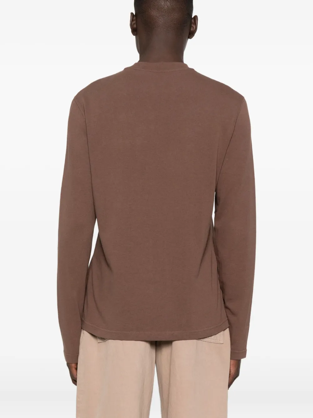 Jacquemus logo-detail long-sleeve sweatshirt Bruin